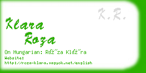 klara roza business card